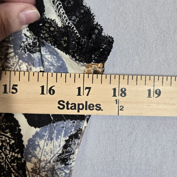 Effie's Heart Women's Fit & Flare Retro Dress Fall Leaf Print Pockets Size L - Picture 12 of 13